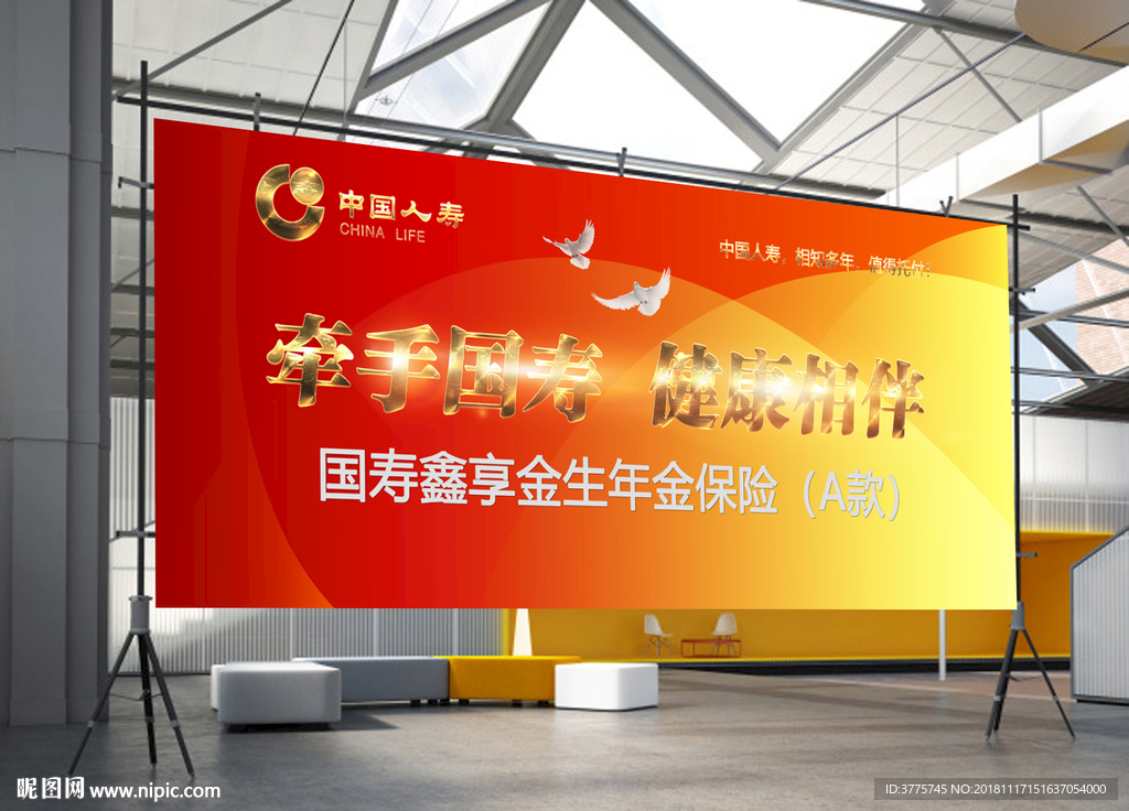 牵手国寿健康相伴中国人寿海报