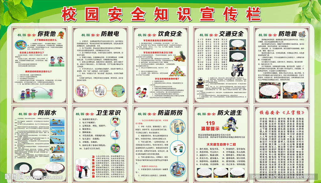 校园安全知识宣传栏