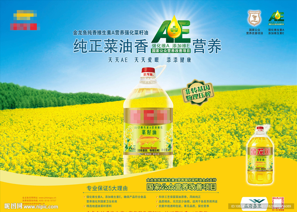 维生素A营养强化菜籽油-海报