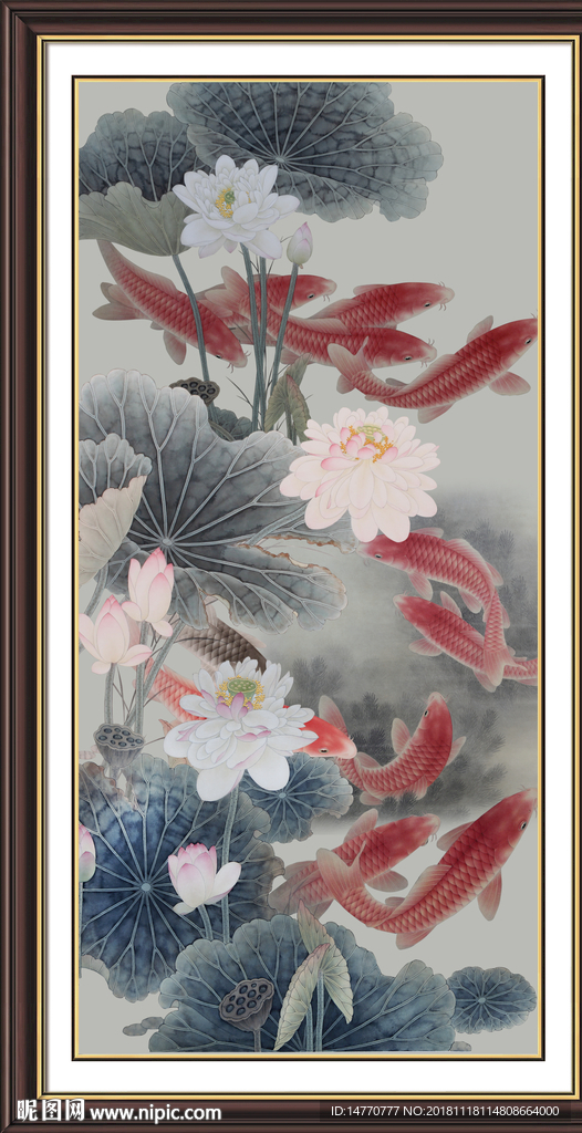国画荷花