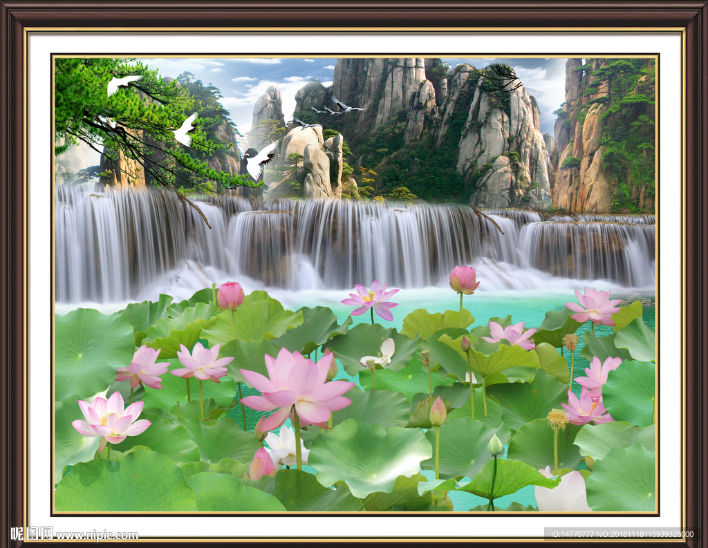 国画荷花