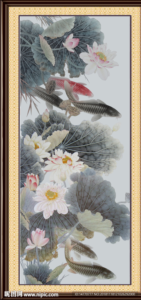 国画荷花