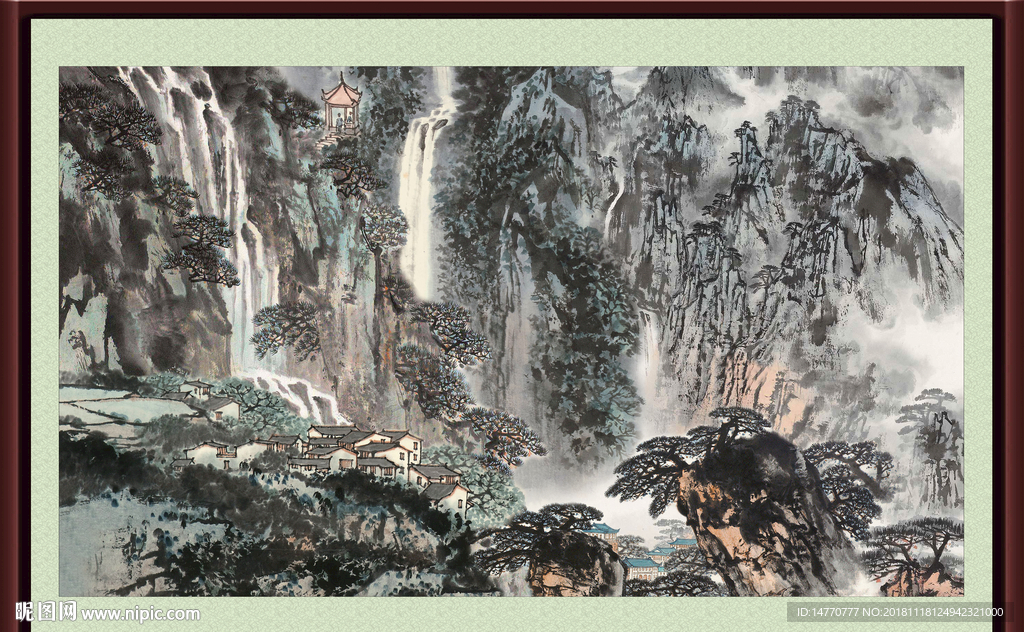 国画 泰山风光