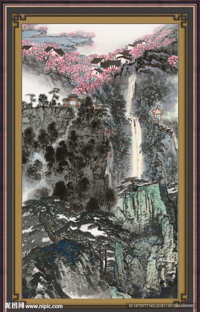 国画 泰山风光