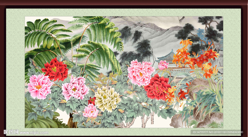 国画牡丹图