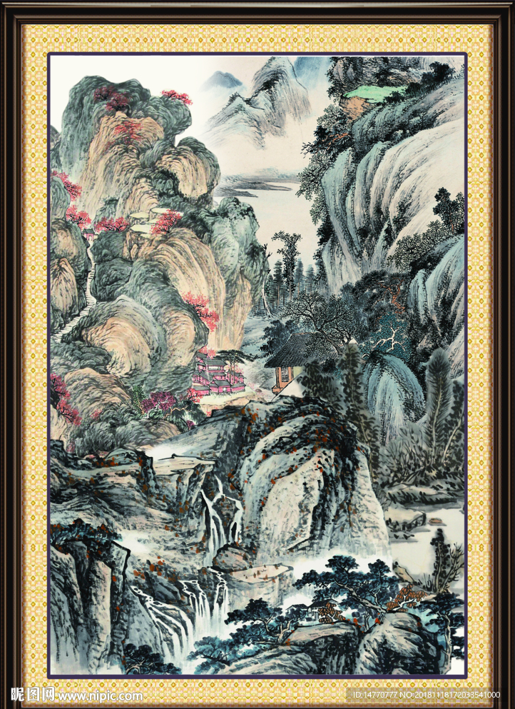 国画 泰山风光
