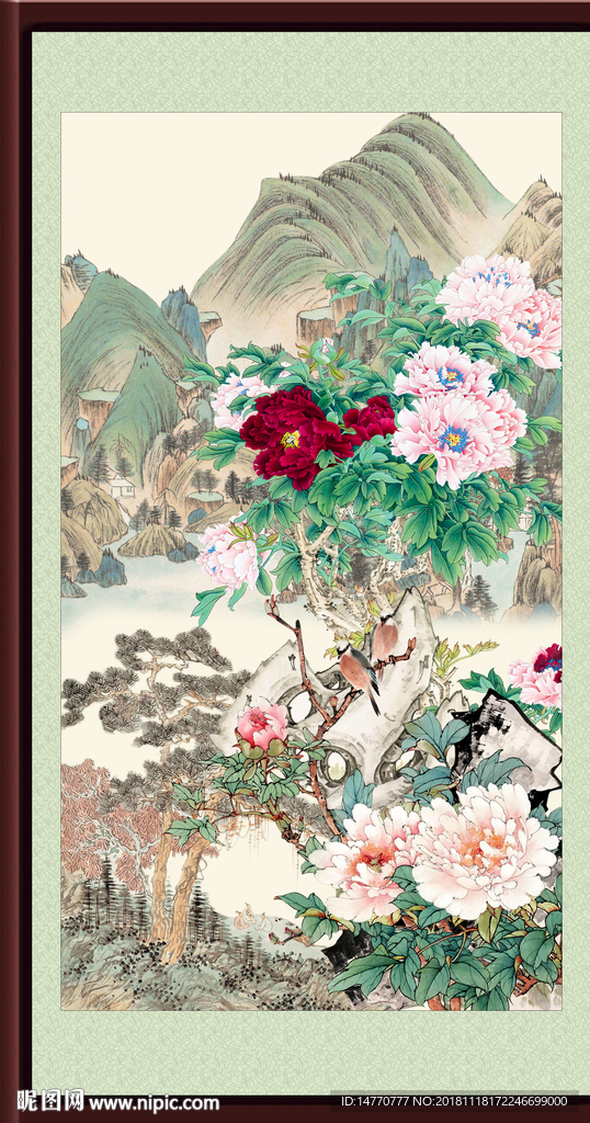 国画牡丹图