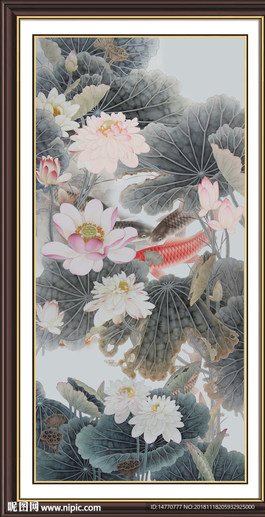 中国画荷花