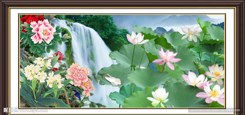 国画荷花