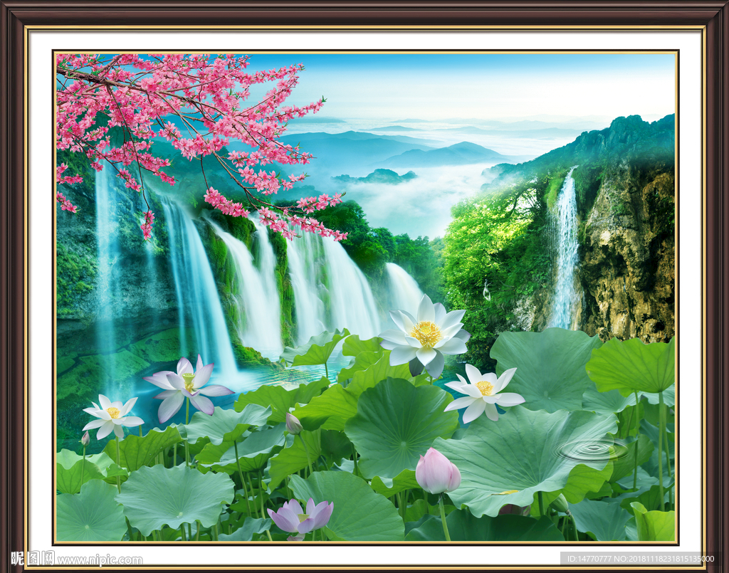 国画荷花