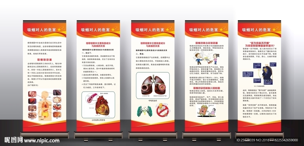 吸烟的危害 展架