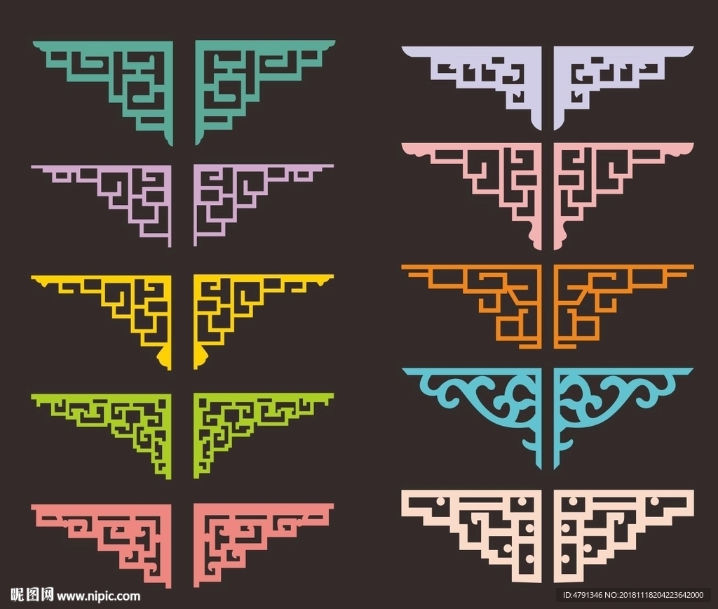 镂空角花