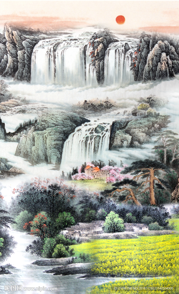 国画山水玄关