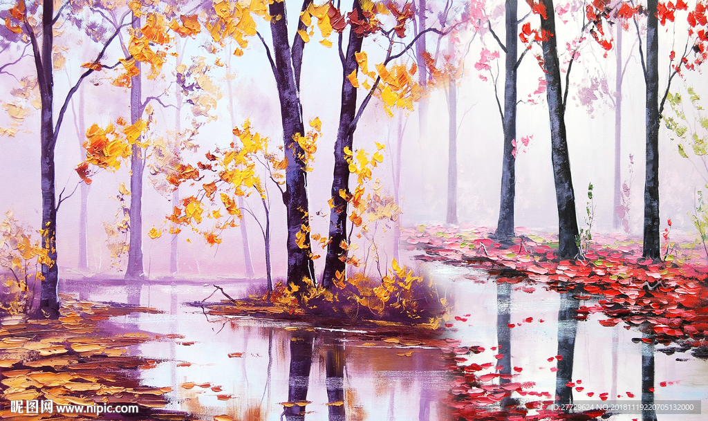 油画背景墙