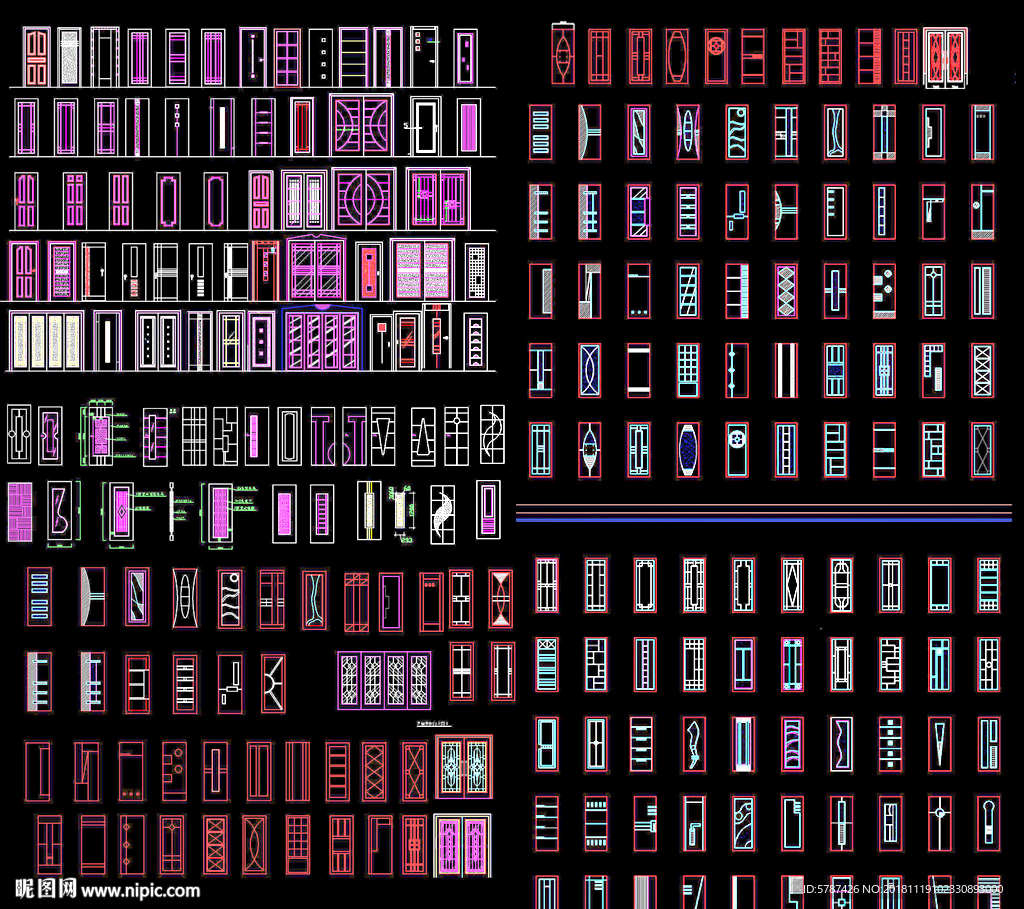 CAD门图库