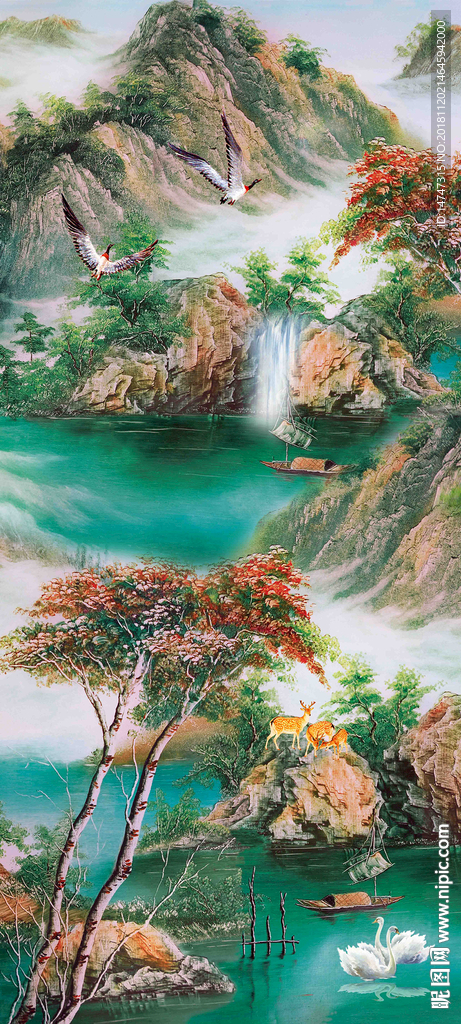 山水油画