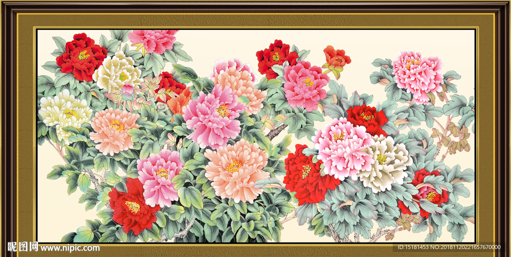 国画牡丹