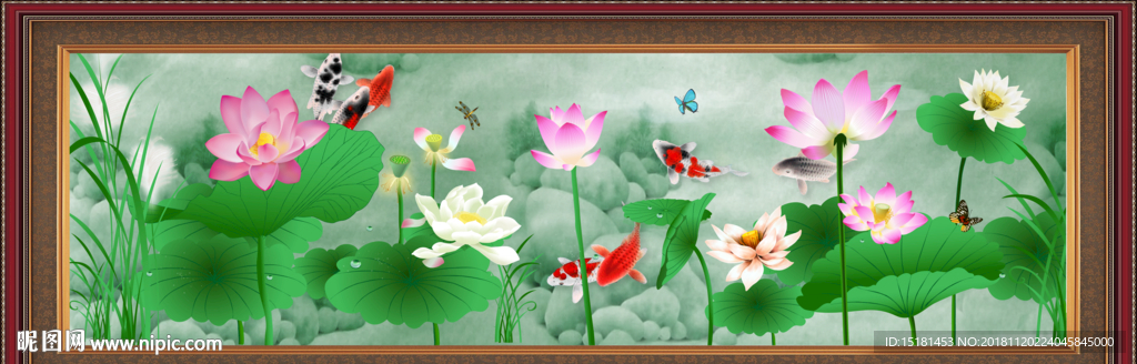 国画荷花