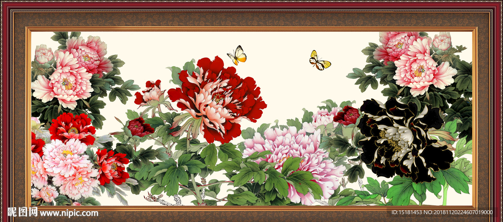 牡丹 牡丹花 国画牡丹
