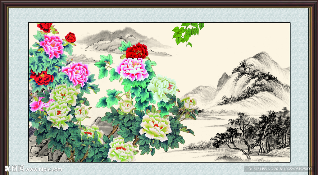 国画牡丹