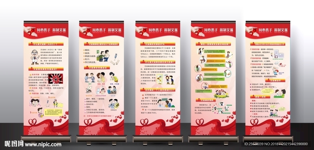 预防艾滋展架