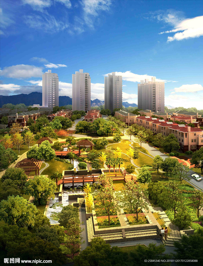 住宅公园景观图