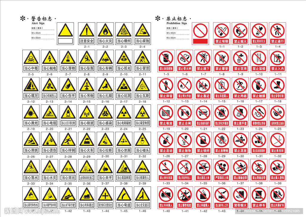 警告禁止标志