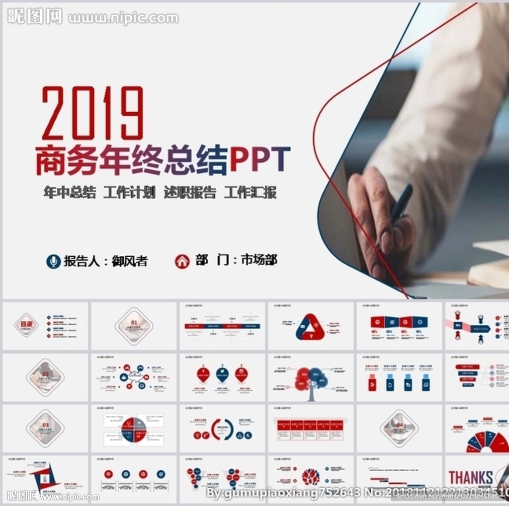 商务工作总结汇报PPT