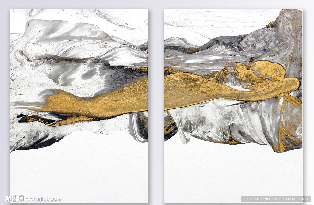 典雅创意金色装饰画