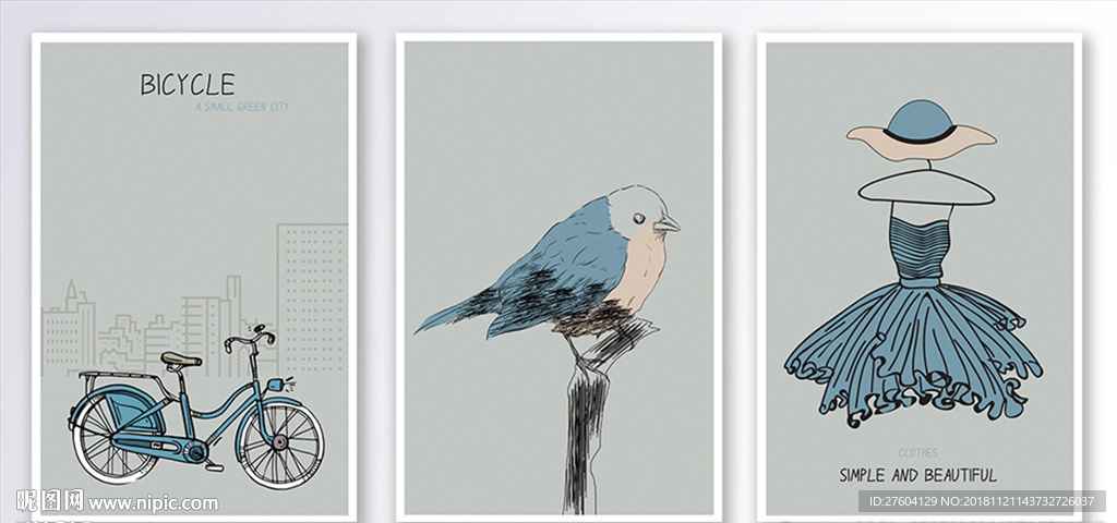 创意手绘欧美图案装饰画