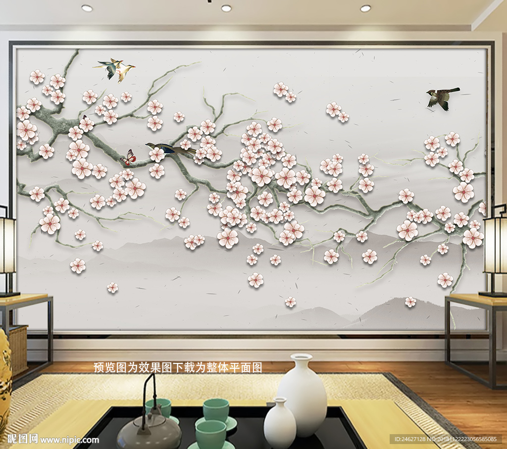 花鸟水墨画