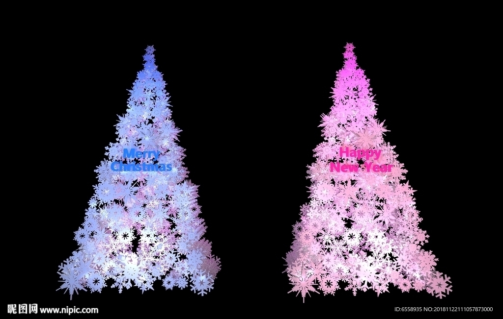 雪花圣诞树