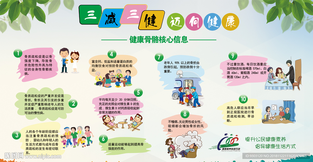 三减三健—健康骨骼篇