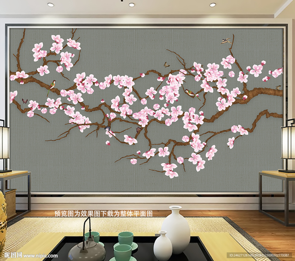水墨画花鸟