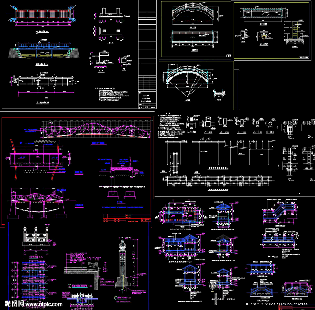 钢架桥梁建筑设计图纸
