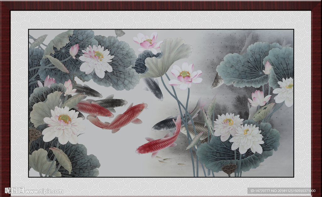 荷花图 荷花国画