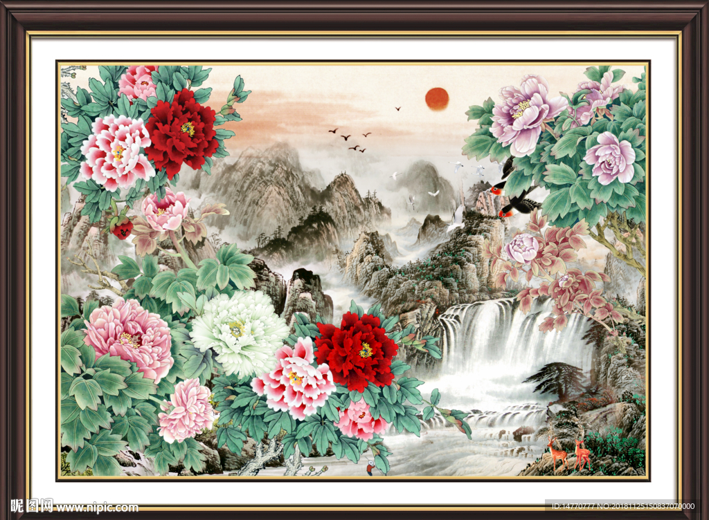 牡丹装饰画 牡丹富贵
