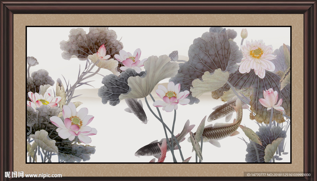 国画荷花