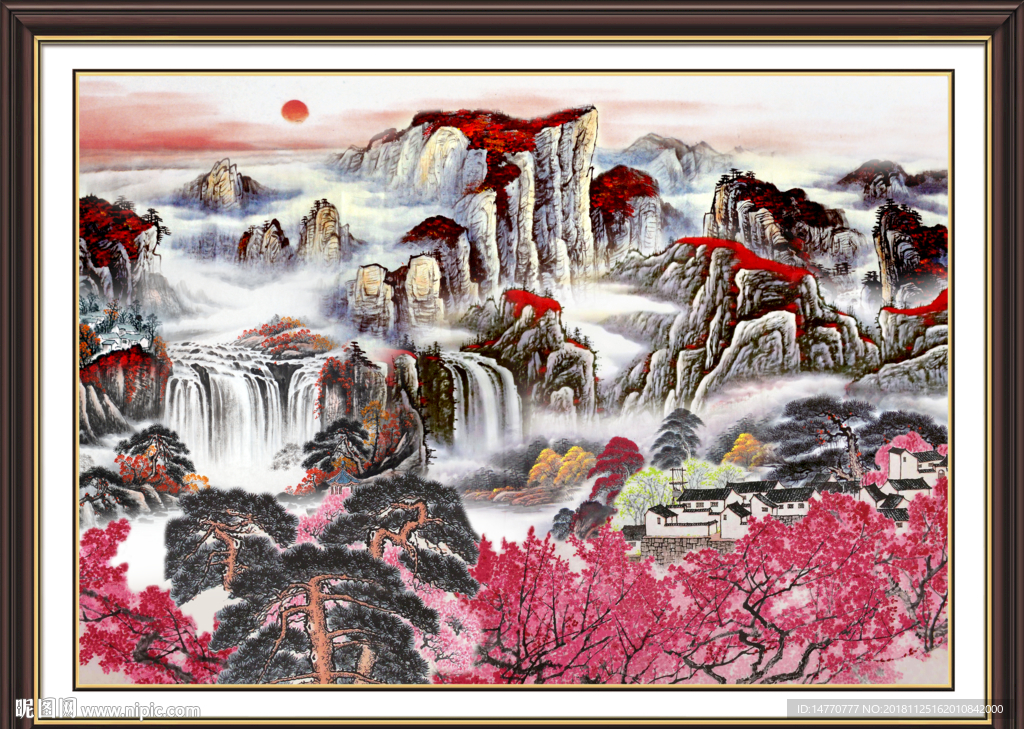 国画山水 山水画 山水 中国画