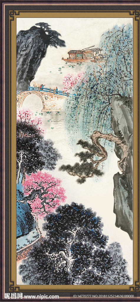 山水国画 巨幅山水