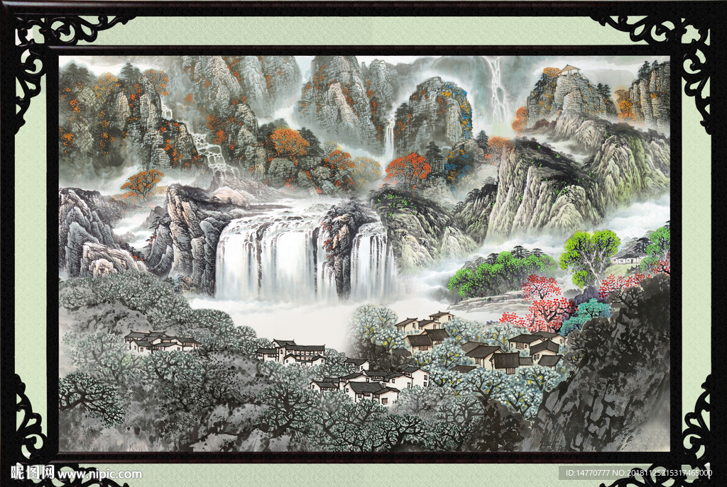 山水风景画图