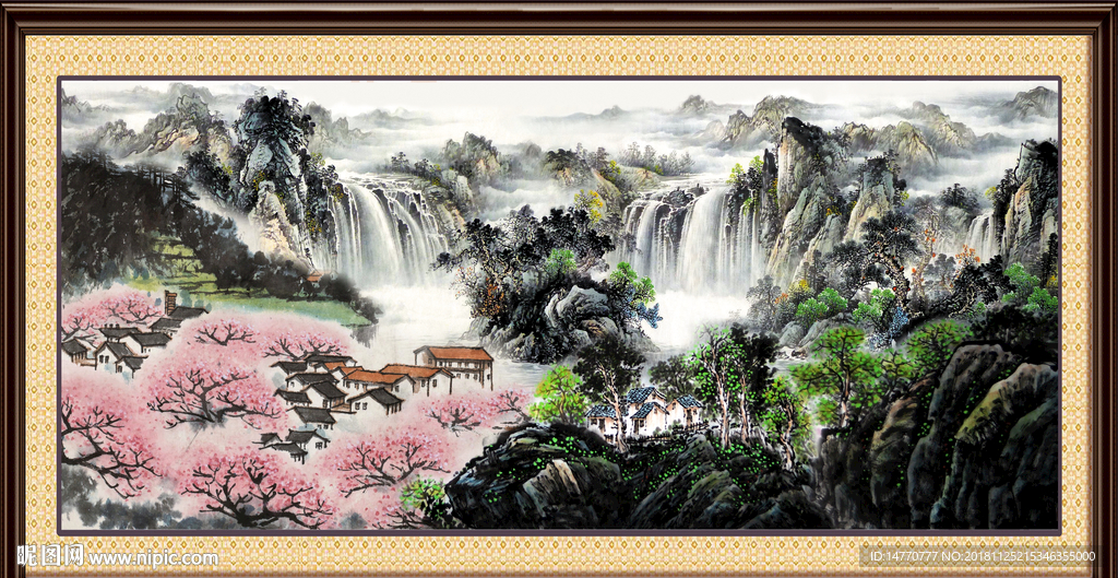 山水风景画图