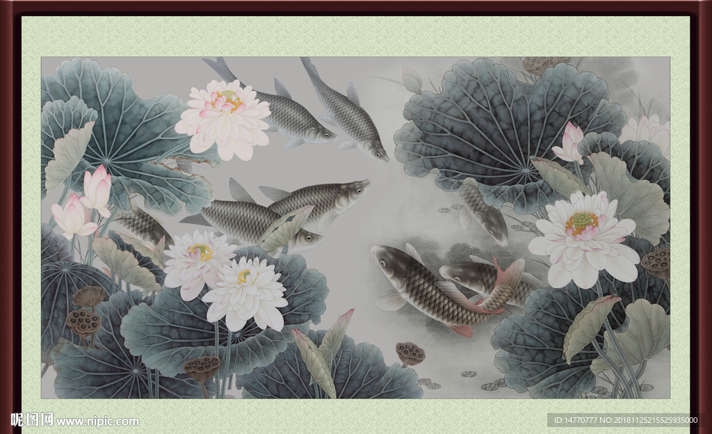 国画荷花