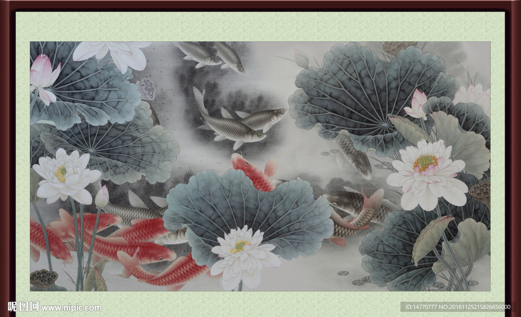 国画荷花 水墨荷花图