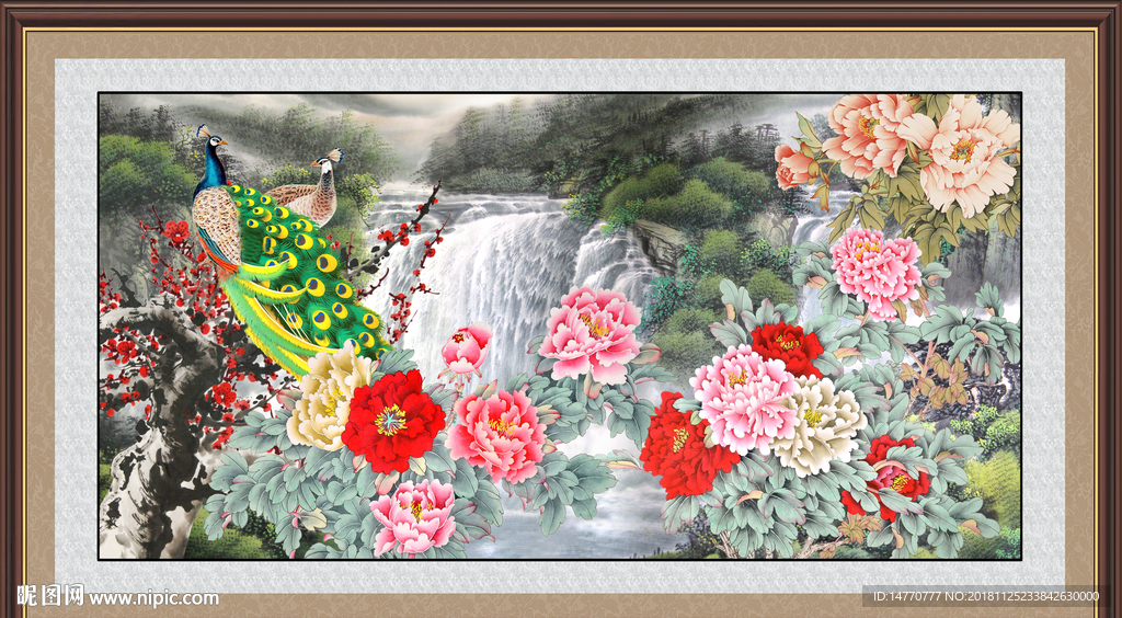 国画牡丹