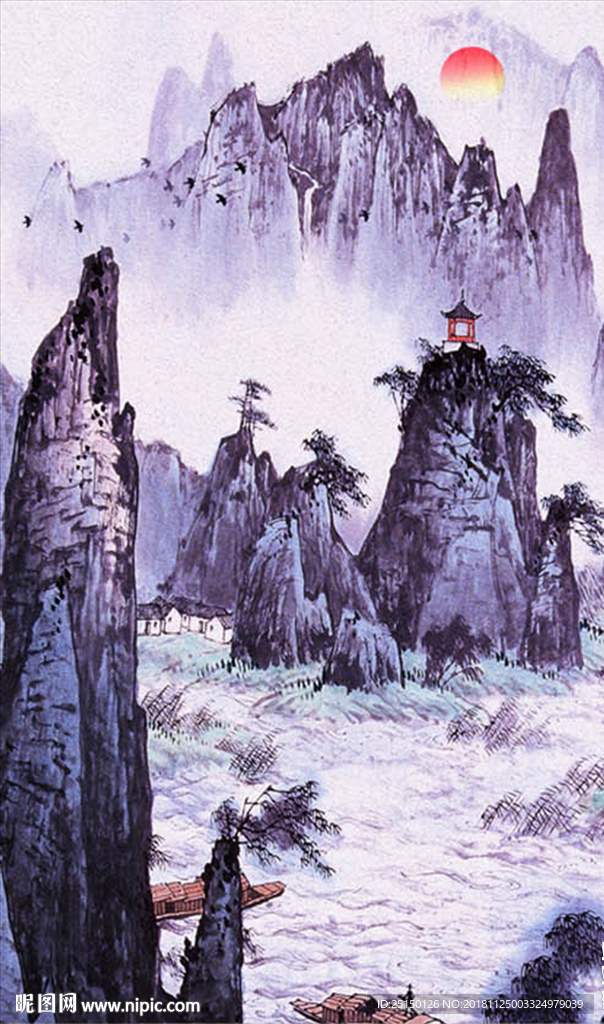 中式意境山水画装饰画