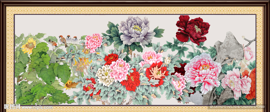 国画牡丹