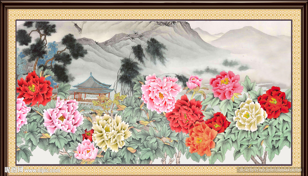 牡丹装饰画 牡丹富贵