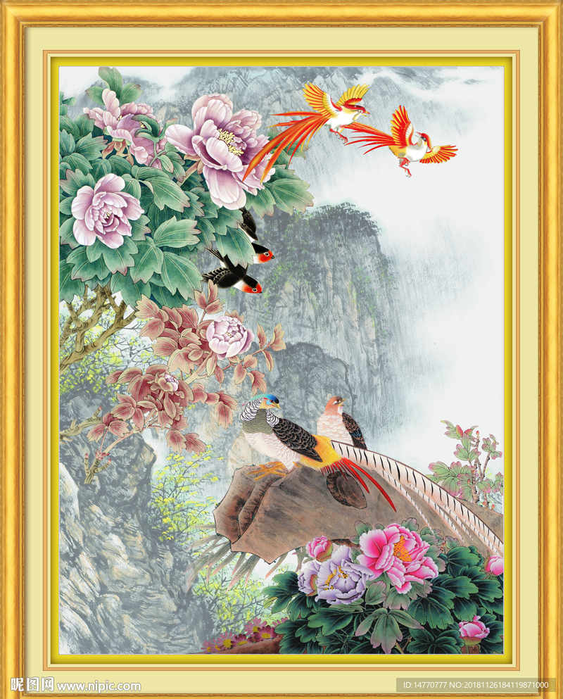 国画牡丹