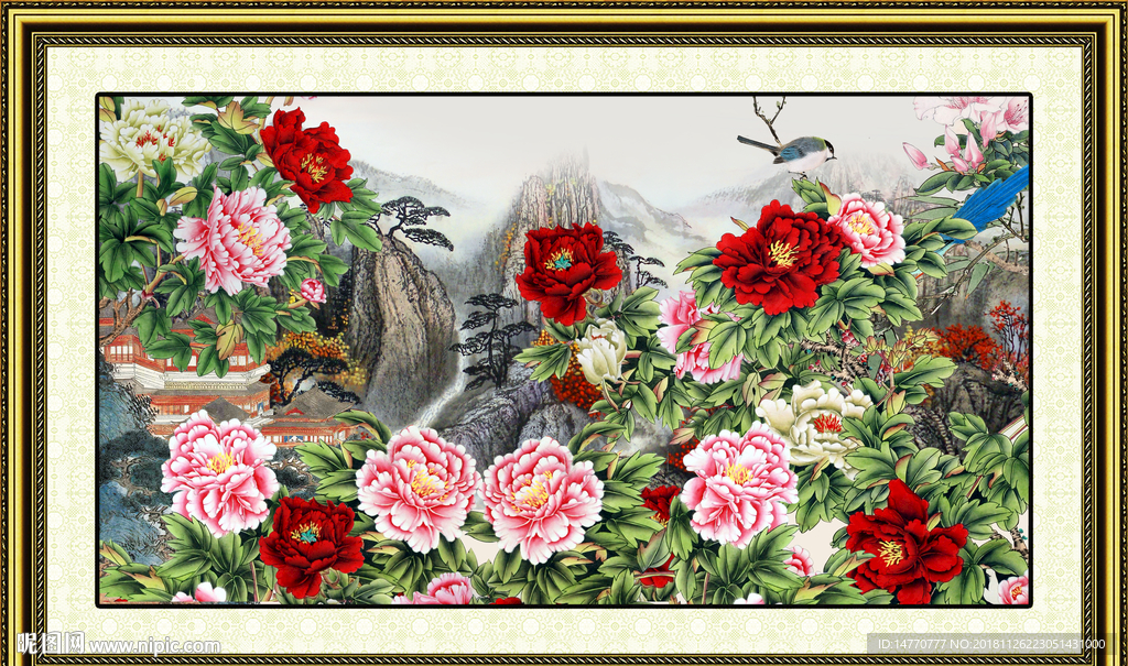 国色天香 国画 国画牡丹